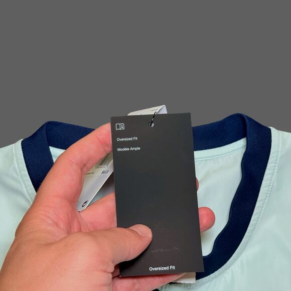 Nike Skateboarding Henley Mint Green Snap Windshirt Jacket Baggy Size M NWT - Picture 7 of 9